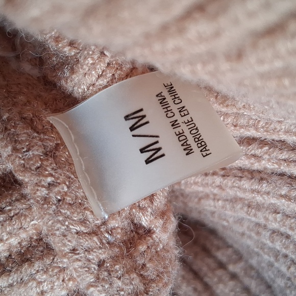 T Tahari Balloon Sleeve Cozy Brown Turtleneck Sweater M - Picture 9 of 11